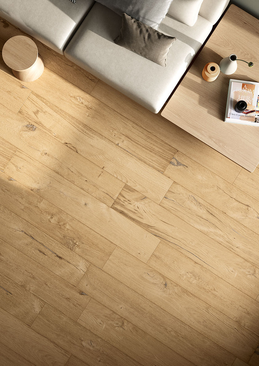 Fioranese Legnovivo Chiaro en situation — carrelage effet bois