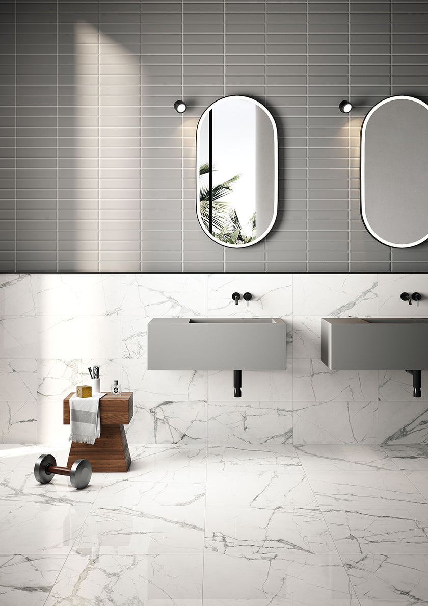 Fioranese Marmorea Intensa Bianco Luce en situation — carrelage effet marbre