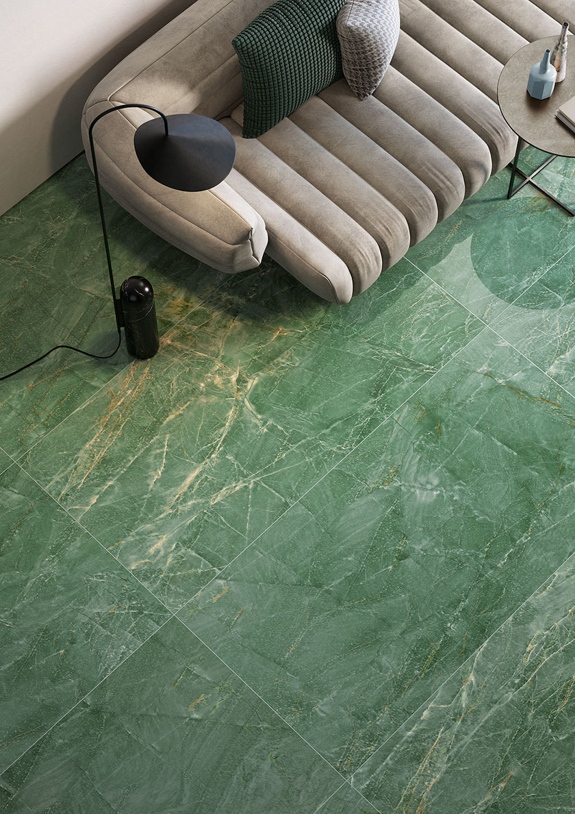Fioranese Marmorea Intensa Emerald Dream en situation — carrelage effet marbre