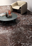 Fioranese Marmorea Intensa Rosso Levanto en situation — carrelage effet marbre