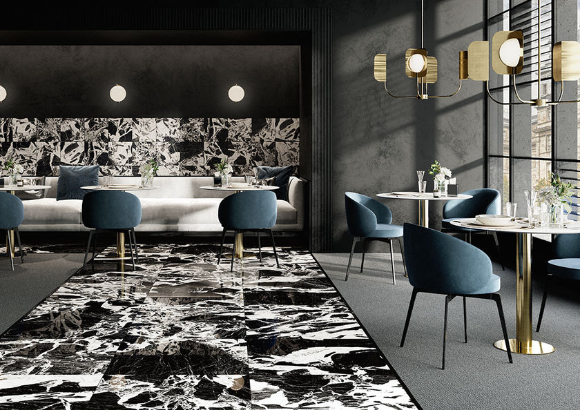 FIORANESE PRESTIGE BLACK ANTIQUE 74x148 POLI
