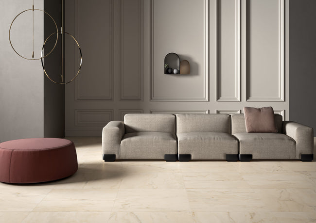 Fioranese Sound of Marbles Rosa Cipria en situation — carrelage effet marbre