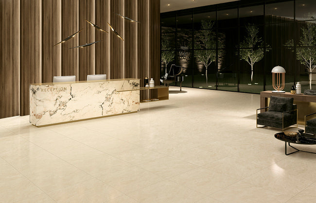 MARGRES CONCEPT 90x90 Beige Adouci (Rectifié) en ambiance