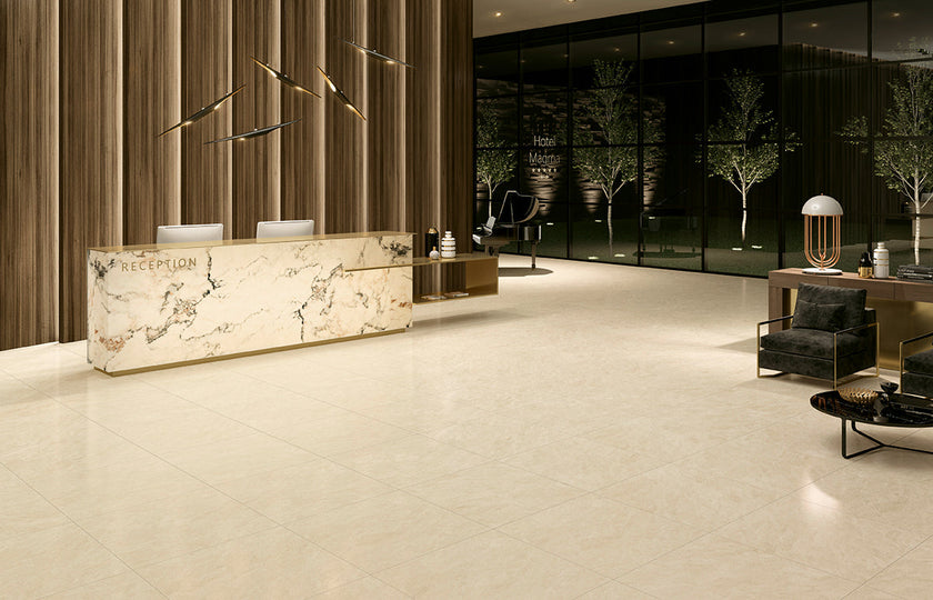 MARGRES CONCEPT 90x90 Beige Adouci (Rectifié) en ambiance