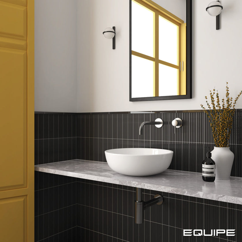 Carrelage Costa Nova 5 x 20 cm Onda Black