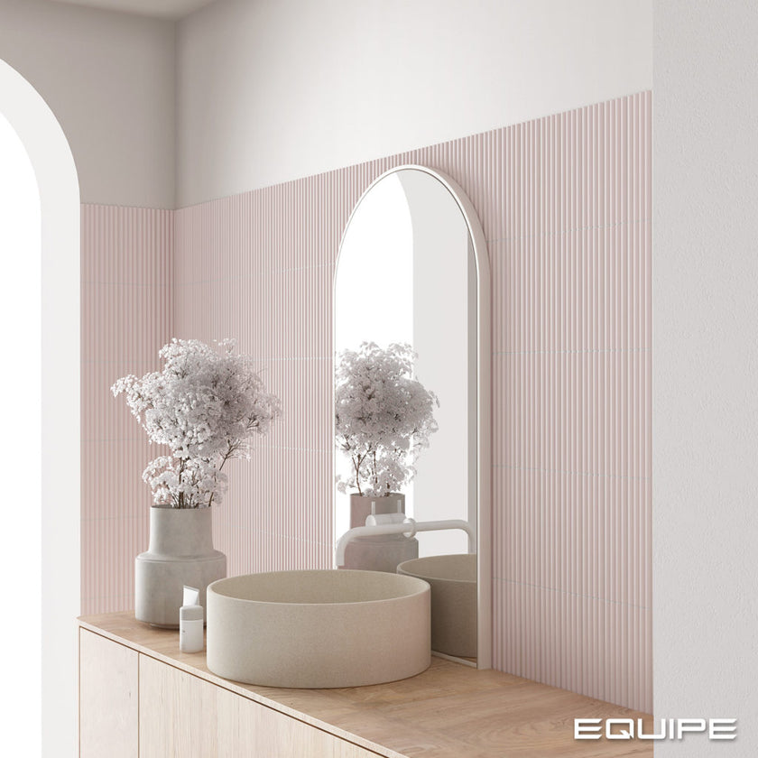 Carrelage Costa Nova 5 x 20 cm Onda Pink Stony Matt