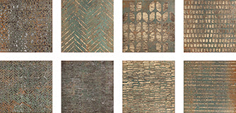 Serenissima Costruire Verde (set de 8) — carrelage effet métal