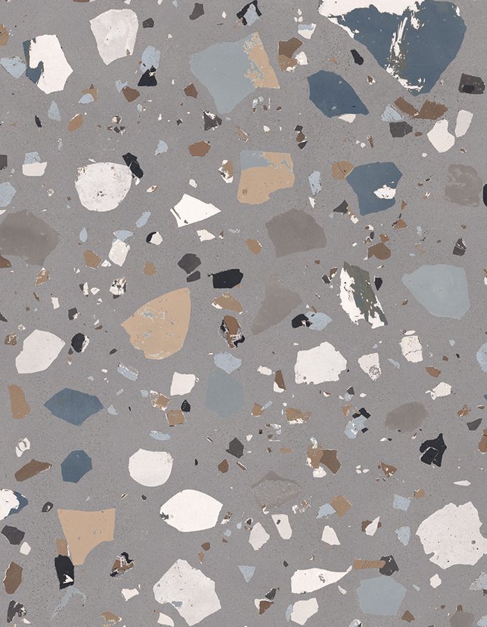 Carrelage Sant'Agostino Deconcrete Maxi Grey, grès cérame effet terrazzo
