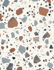 Carrelage Sant'Agostino Deconcrete Maxi White, grès cérame effet terrazzo