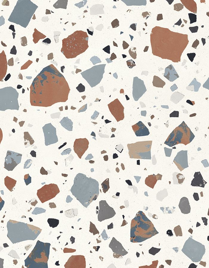 Carrelage Sant'Agostino Deconcrete Maxi White, grès cérame effet terrazzo