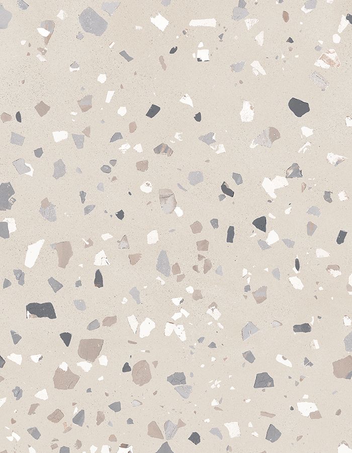 Carrelage Sant'Agostino Deconcrete Medium Sand, grès cérame effet terrazzo