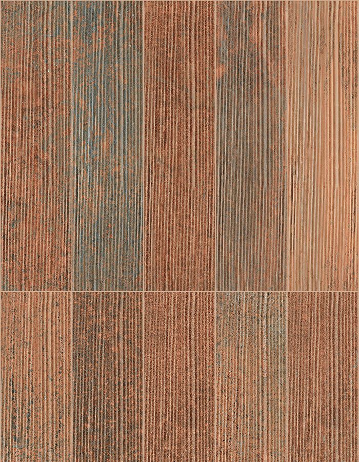 Carrelage Sant'Agostino Dripart Drip Lines Copper, grès cérame
