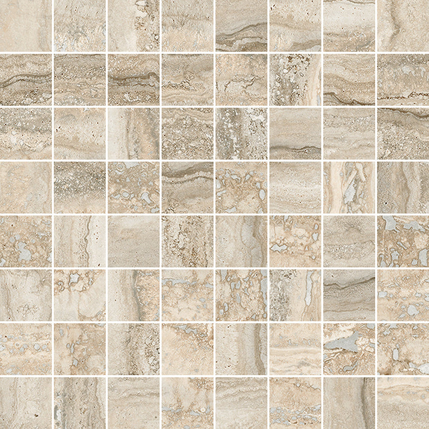 MARGRES ENDLESS Mosaïque 3,5x3,5 30x30 Travertino