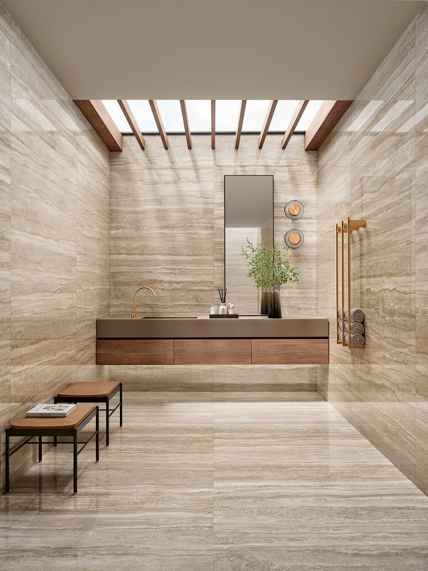 MARGRES ENDLESS 60x120 Travertino Poli (Rectifié) en ambiance