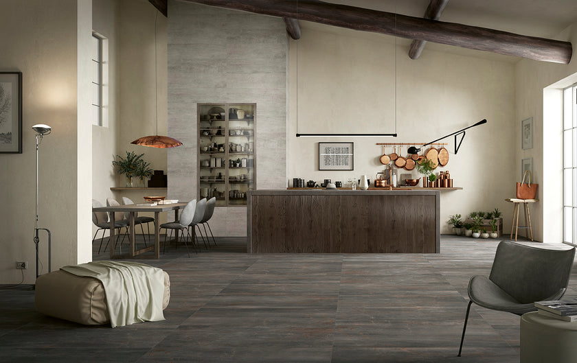 Serenissima Fossil Piombo — carrelage effet marbre
