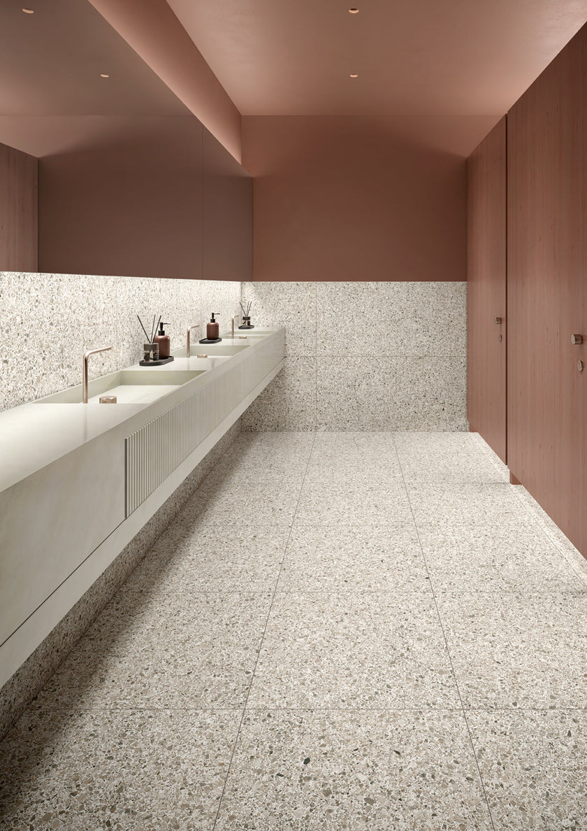 MARGRES FRAGMENT 60x120 Grey en ambiance, salle d'eau
