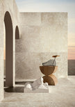 Serenissima Grande in Falda Travertino Navona en situation — carrelage effet marbre