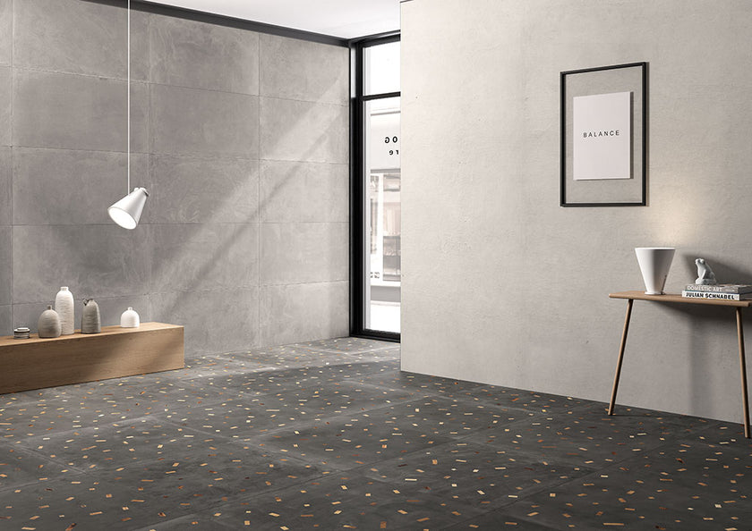 Carrelage effet ciment Fioranese Sfido Cemento 3 Grigio 120x120 cm