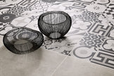Fioranese Cementine Black & White Mix en situation — carrelage carreau de ciment