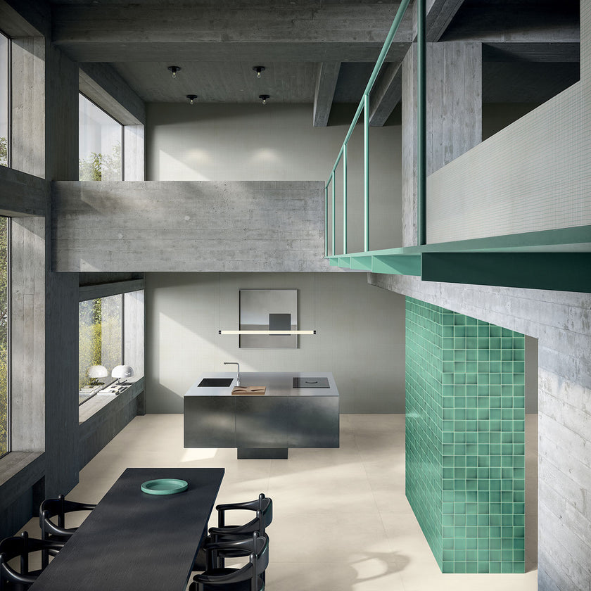 Serenissima Infinita en situation — carrelage effet béton