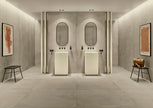 Carrelage Margres Linea Tool Tortora 120x120 en ambiance