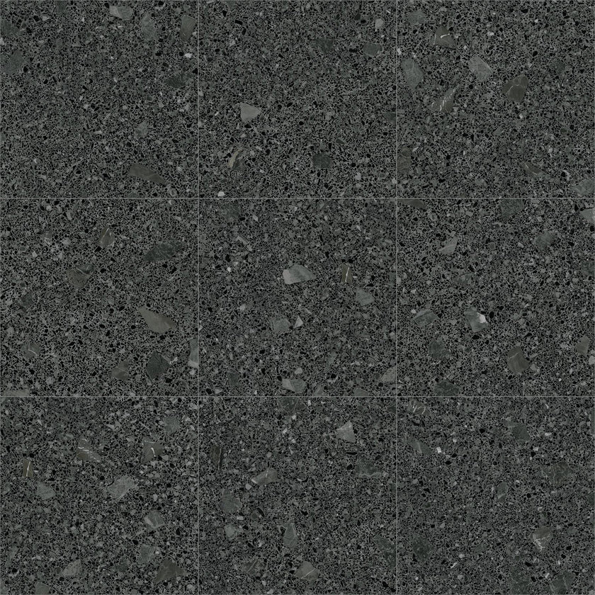 Carrelage aspect Terrazzo MISCELA GRAFITO - 60x60