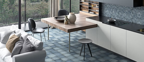 Carrelage effet carreaux de ciment Kerion Venezia Mare 20x20 cm