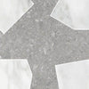 MAGICA Marmo Apuano Mos. 29x29 Cross Dark cm