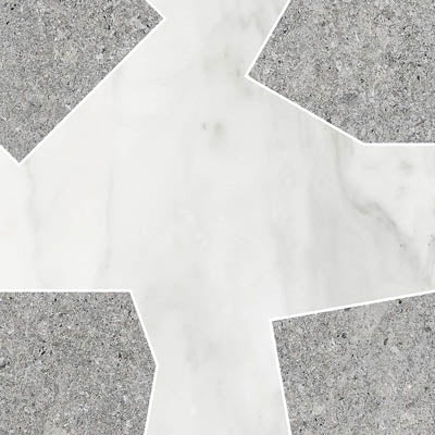 MAGICA Marmo Apuano Mos. 29x29 Cross Light cm