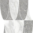 MAGICA Marmo Apuano Mos. 31,8x39 Ellipse cm