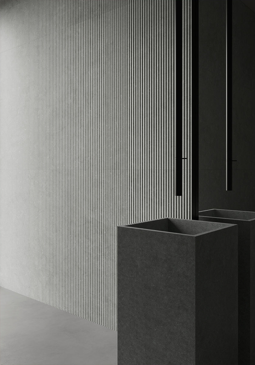 LIVING CERAMICS NOON ANTHRACITE ANGLE 60x120 DUCTILE RELIEF