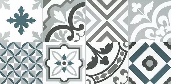 KERION NEOCIM PLUS PATCHWORK BLEU/GRIS 20X20 10 MM