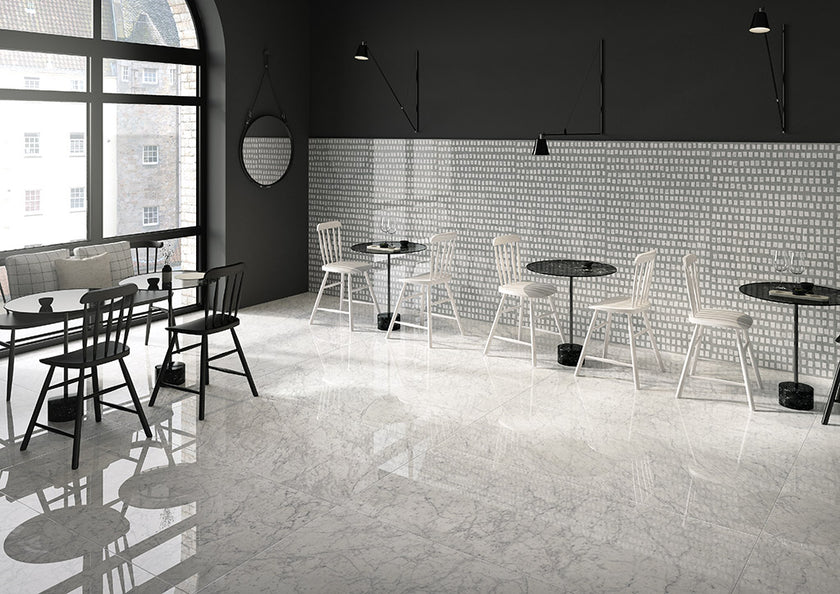 Fioranese Marmorea en situation — carrelage effet marbre