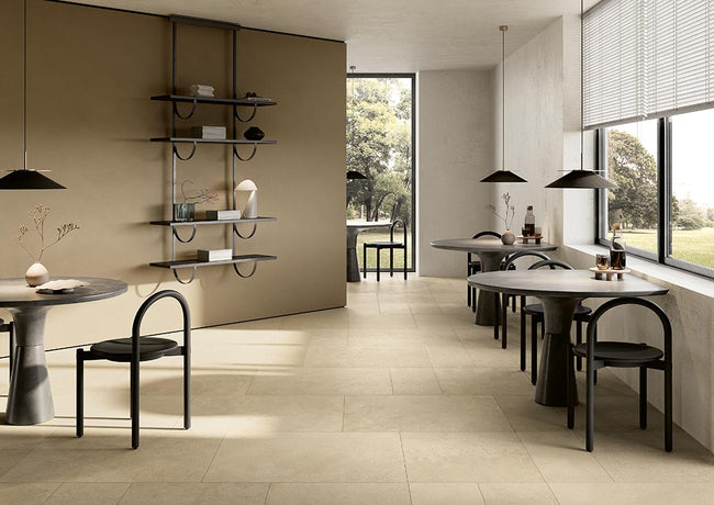 Fioranese Autentica Light Beige en situation — carrelage effet pierre