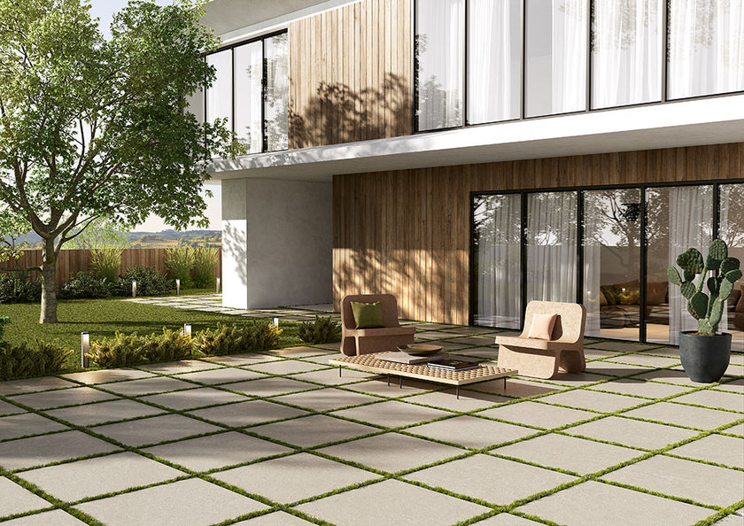 Fioranese Mashup Dolomia Grigio Chiaro en situation — carrelage effet pierre
