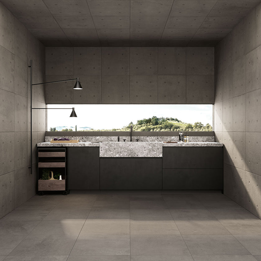 Carrelage effet ciment Fioranese Dot Deco Grigio Scuro