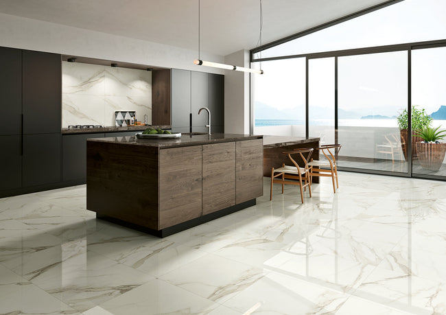 MARGRES PRESTIGE 60x60 Calacatta Poli en ambiance