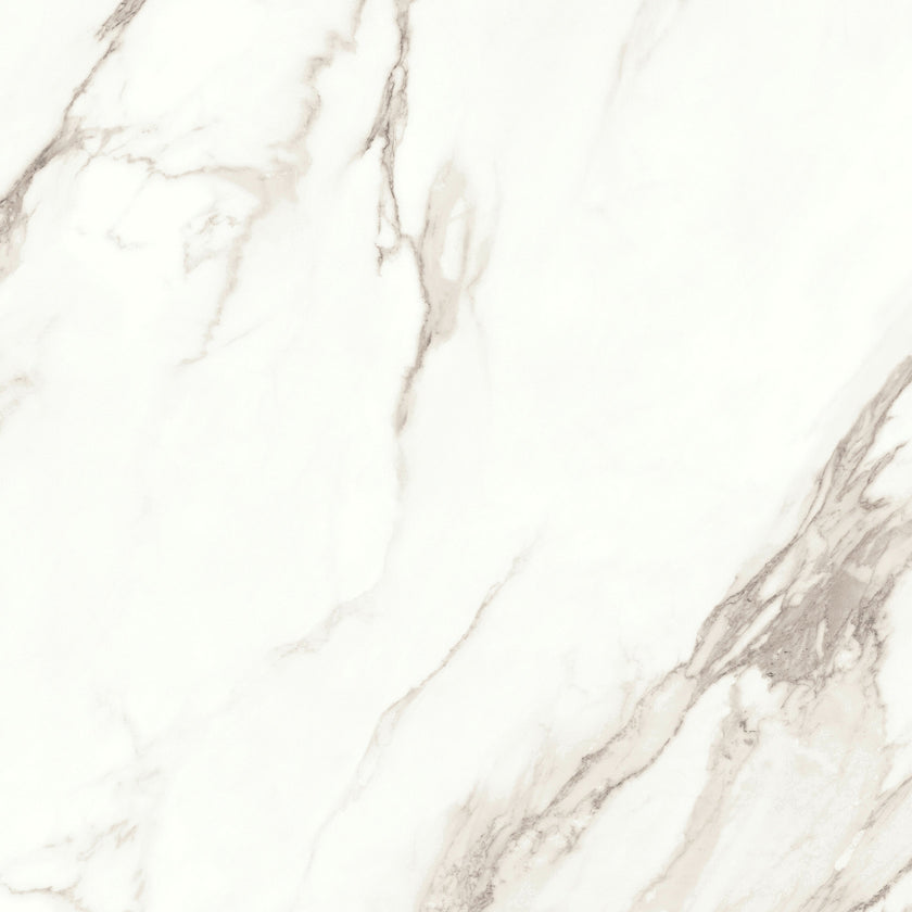 Carreau Margres Linea Prestige Calacatta 100x100 effet marbre, finition polie rectifiée