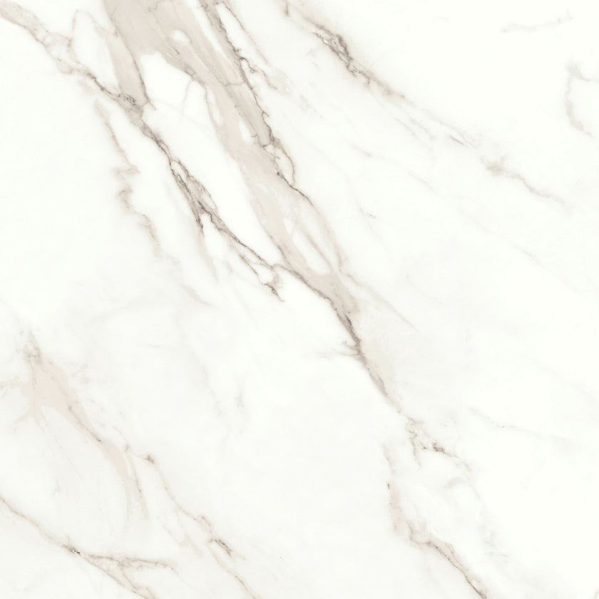 Carreau Margres Linea Prestige Calacatta 100x100 effet marbre, finition naturelle rectifiée