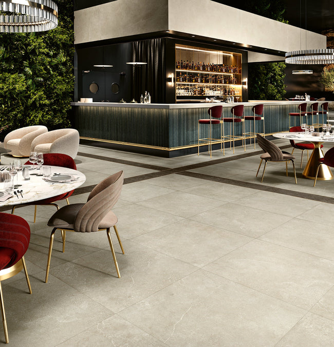 MARGRES PURE STONE 90x90 White Naturel Rectifié en ambiance