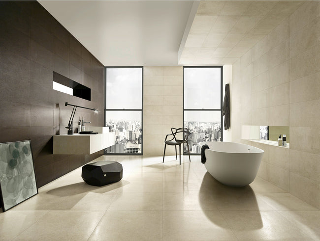 MARGRES SLABSTONE 60x60 White et Grey Naturel Rectifié en ambiance