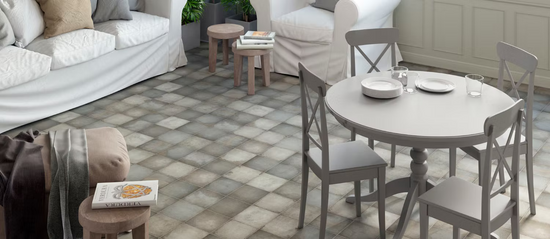 Carrelage effet carreaux de ciment Kerion Venezia Terra 20x20 cm