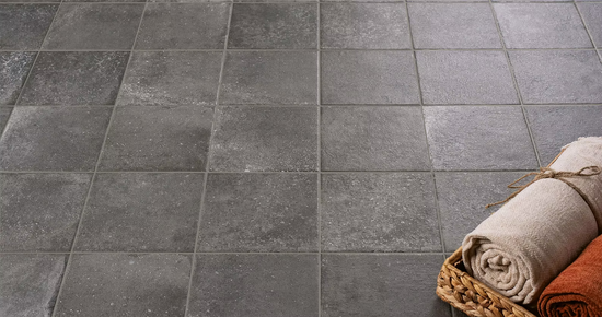 Carrelage effet carreaux de ciment Kerion Toscana Nero 20x20 cm