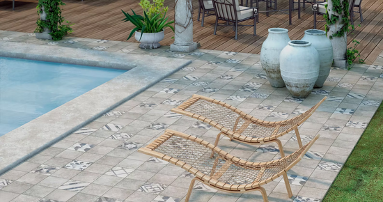 Carrelage effet carreaux de ciment Kerion Toscana Motif 20x20 cm