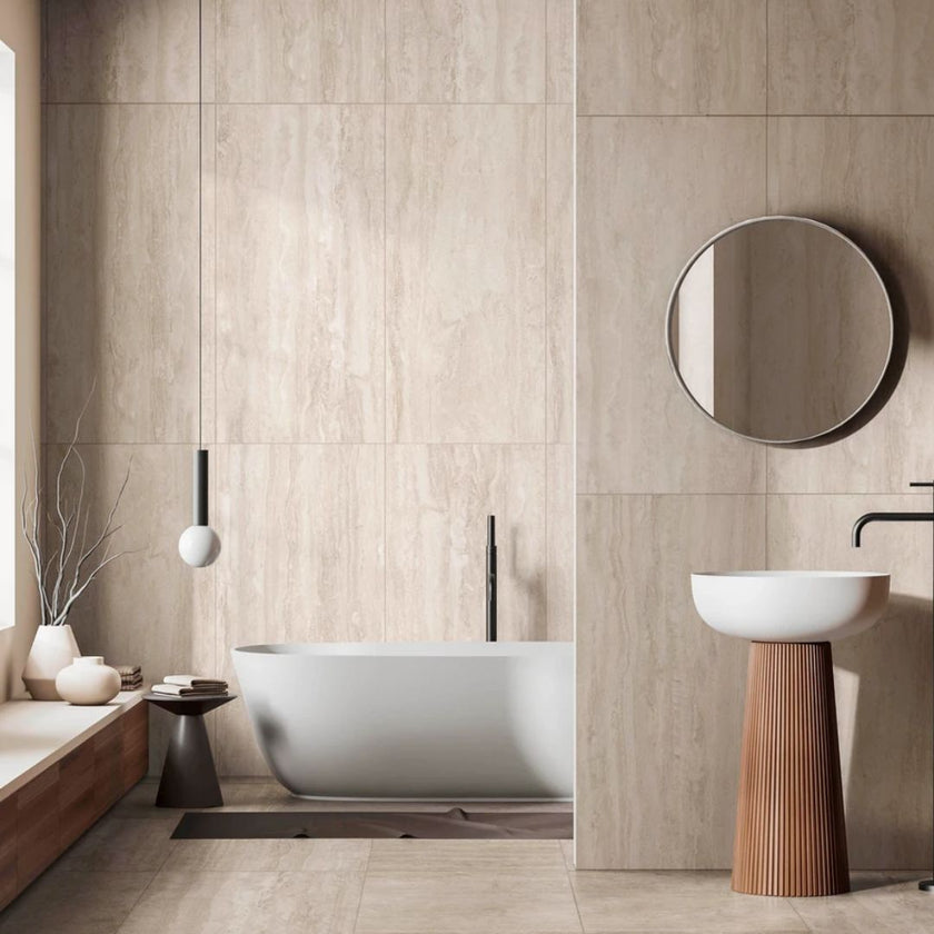 Carrelage effet travertin Savoia Italia Travertine Cream 60x120 cm