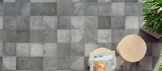 Carrelage effet carreaux de ciment Kerion Venezia Fumo 20x20 cm