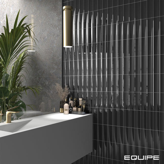 Carrelage Vibe 6,5 x 20 cm In Almost Black