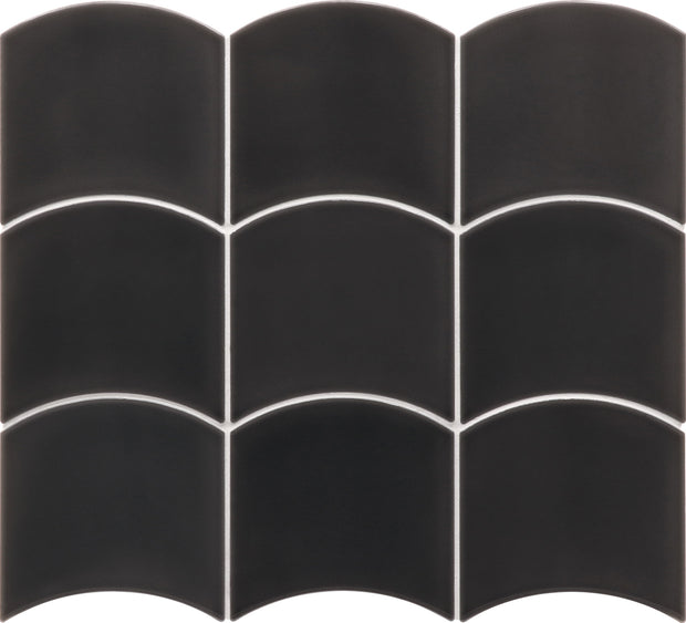 Carrelage Wave 12 x 12 cm Black