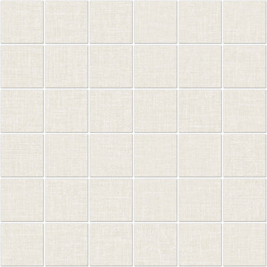 Carrelage Apavisa Ethnic White naturelle Mosaïque 5x5 sur trame 30x30