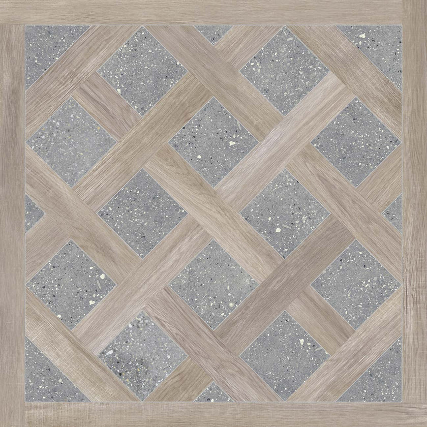 Carrelage Apavisa Intarsio Grey naturelle 100x100